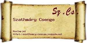 Szathmáry Csenge névjegykártya